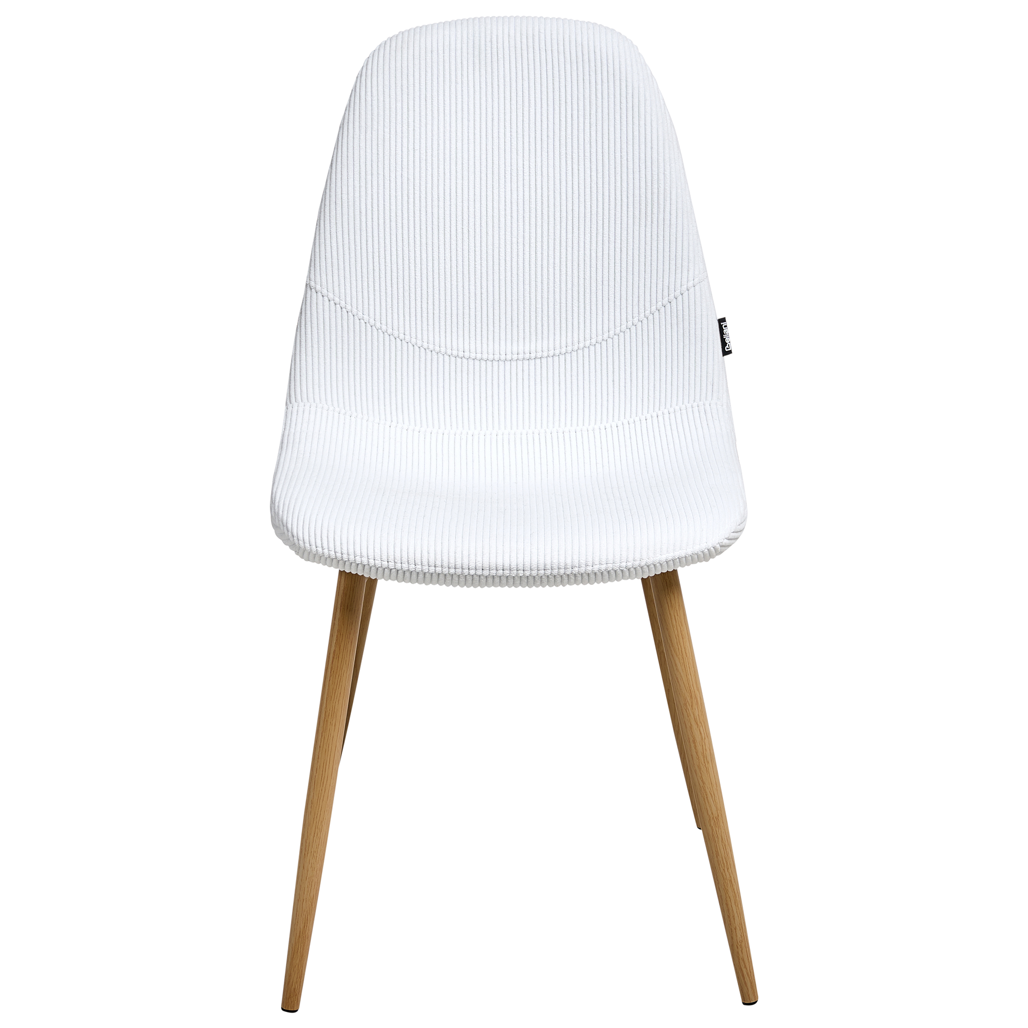 Set of 2 dining chairs HILDEN Velour White [6]