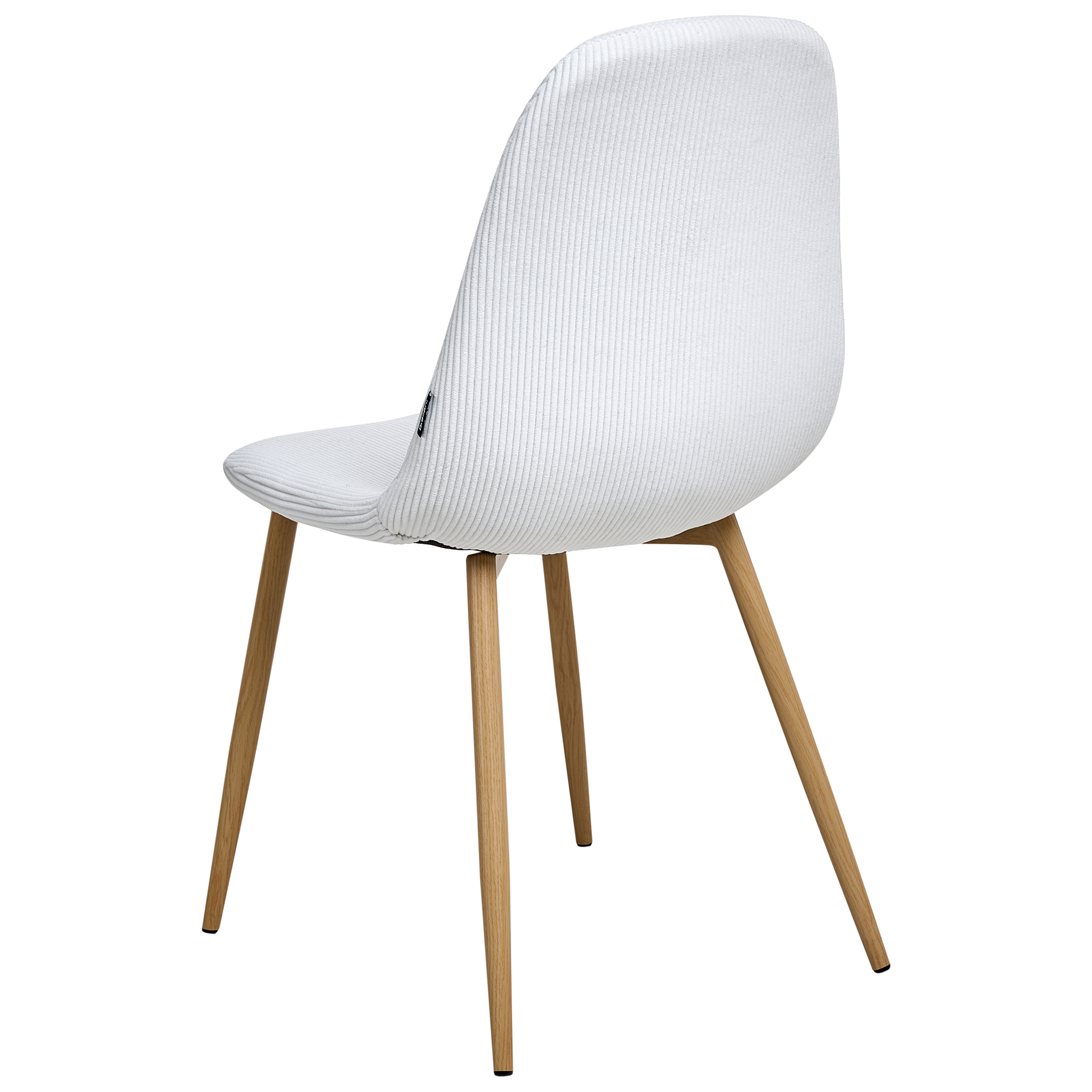 Set of 2 dining chairs HILDEN Velour White [7]