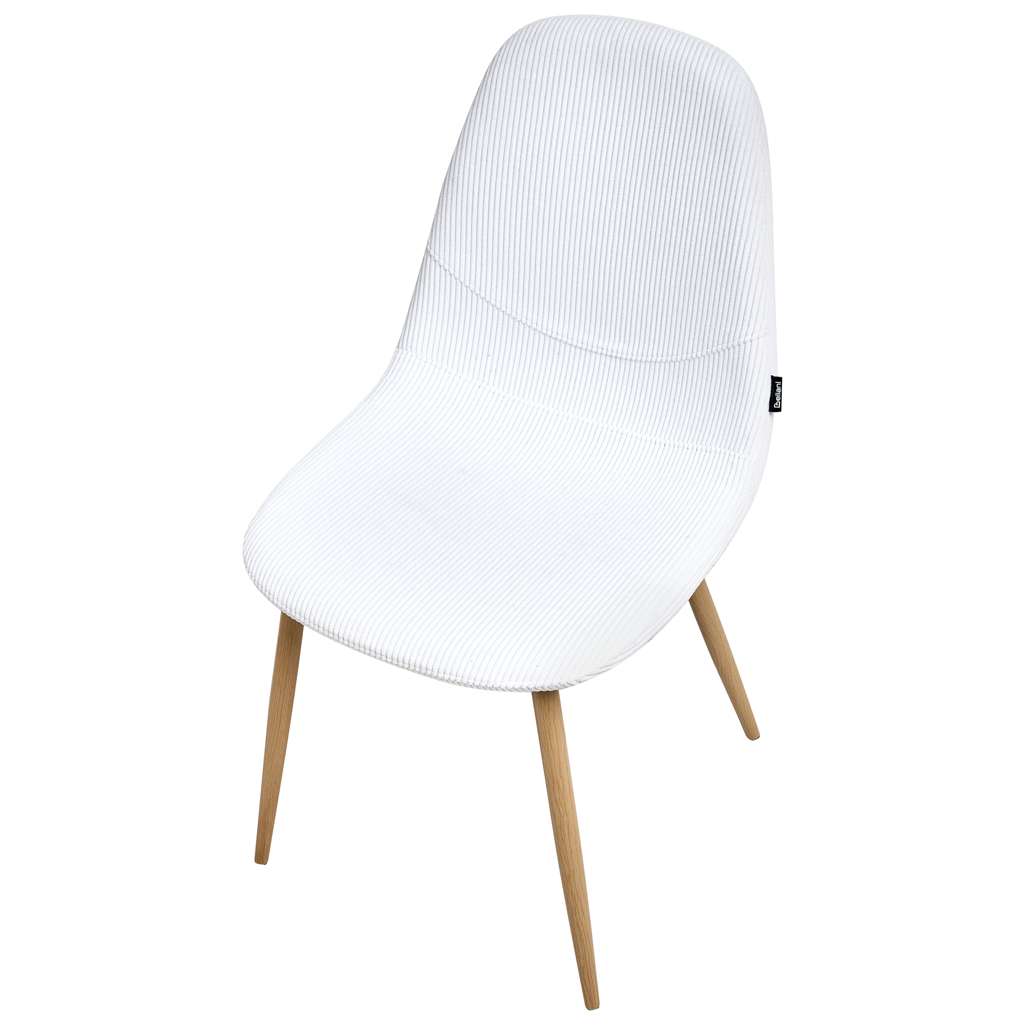 Set of 2 dining chairs HILDEN Velour White [8]