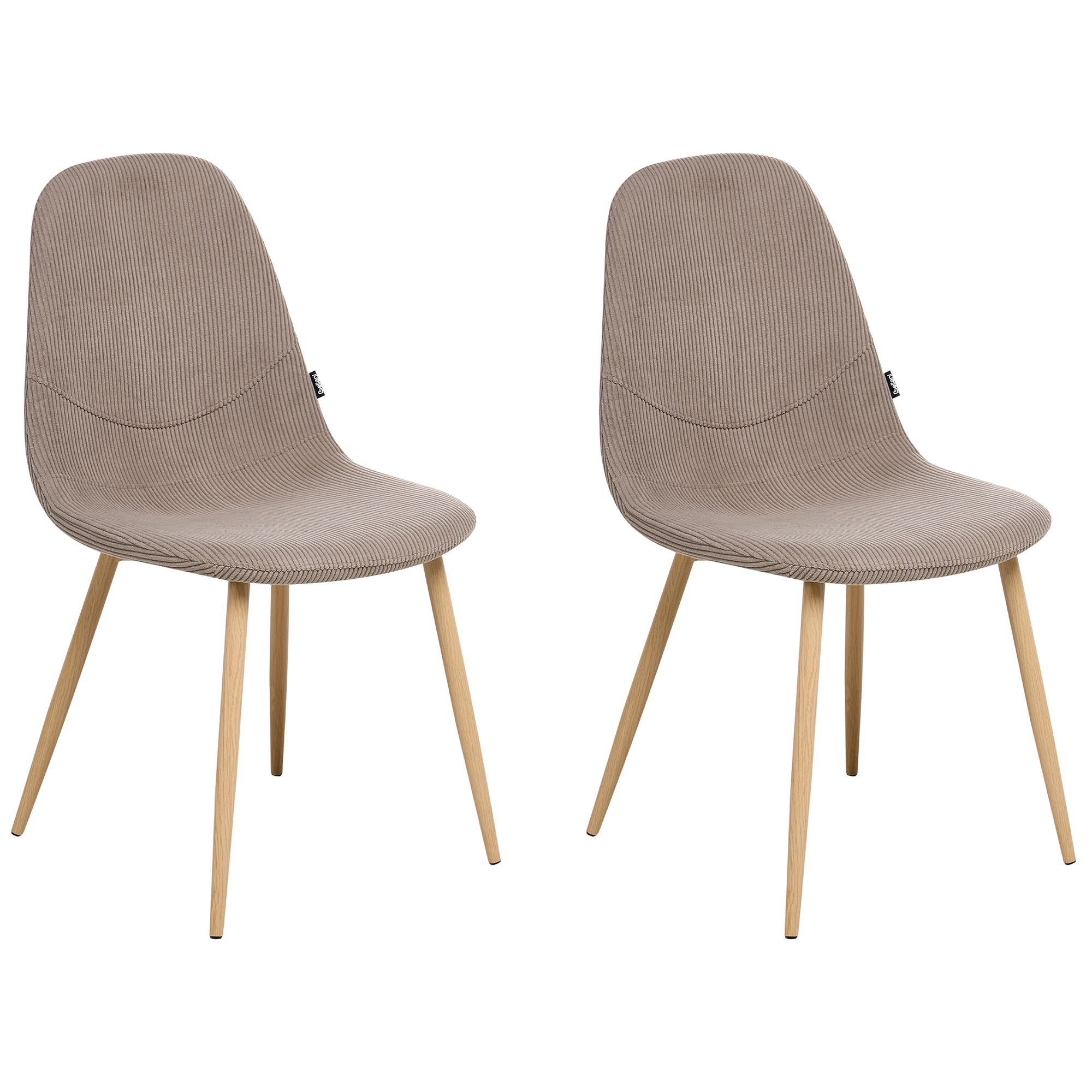 Set de 2 scaune dining HILDEN Velur Taupe [4]