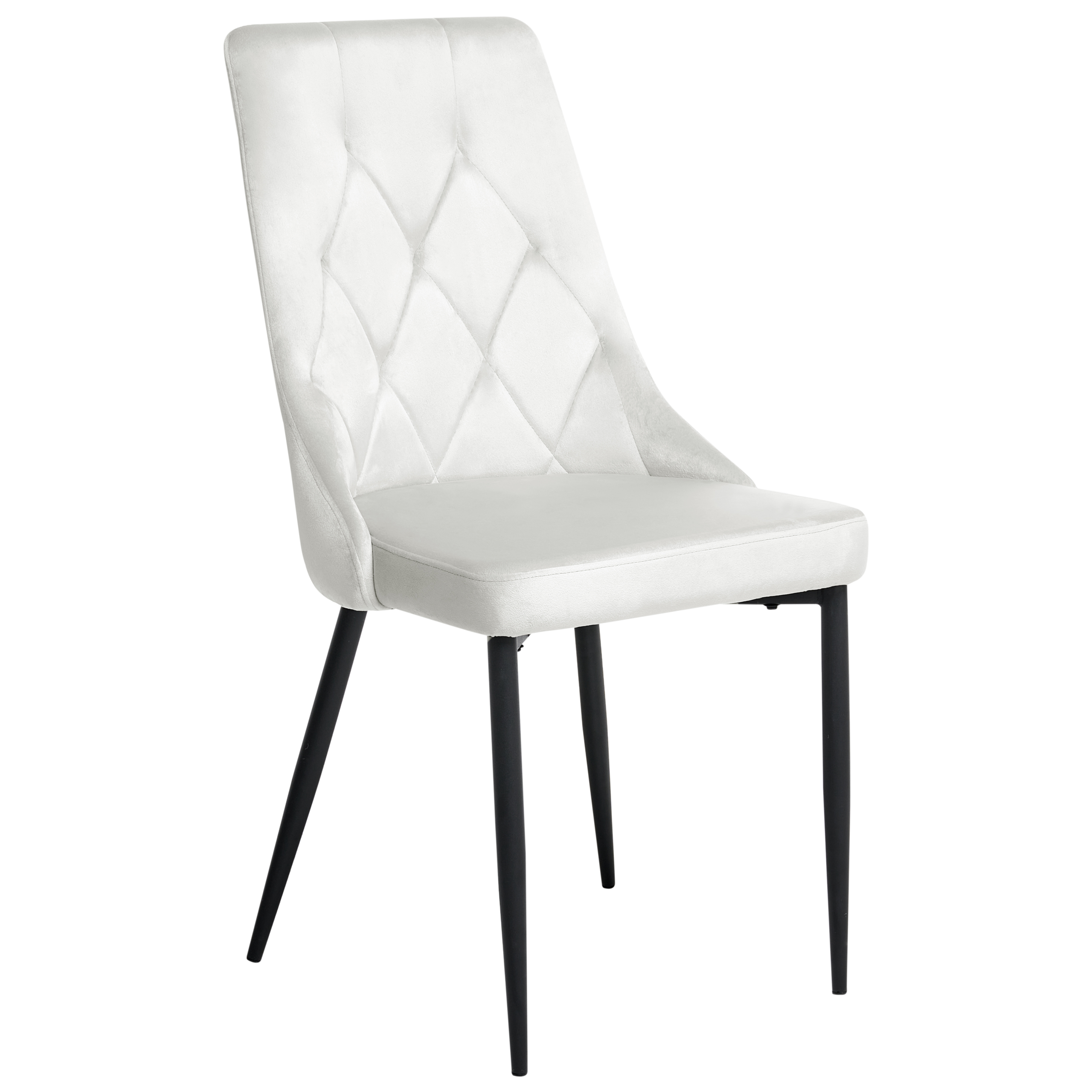 Set of 2 dining chairs AVENIR Velvet Off-white [4]