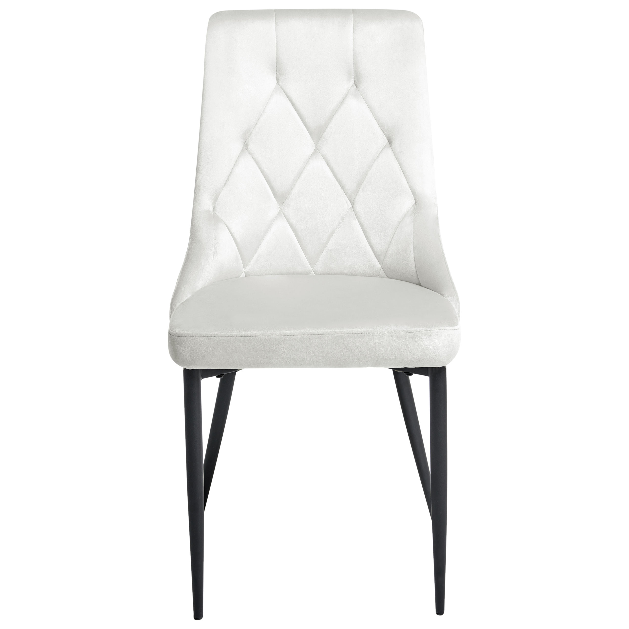 Set of 2 dining chairs AVENIR Velvet Off-white [5]