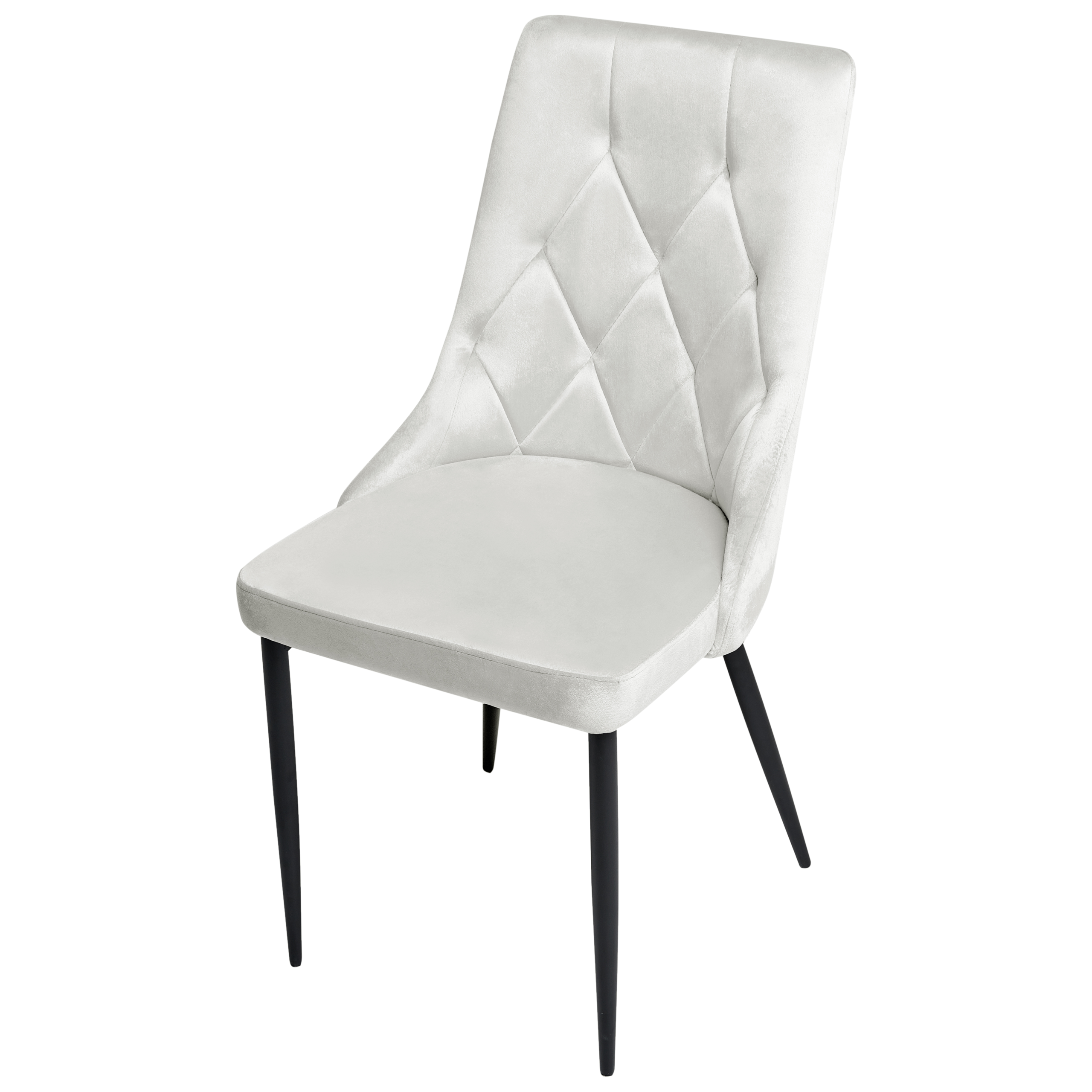 Set of 2 dining chairs AVENIR Velvet Off-white [6]