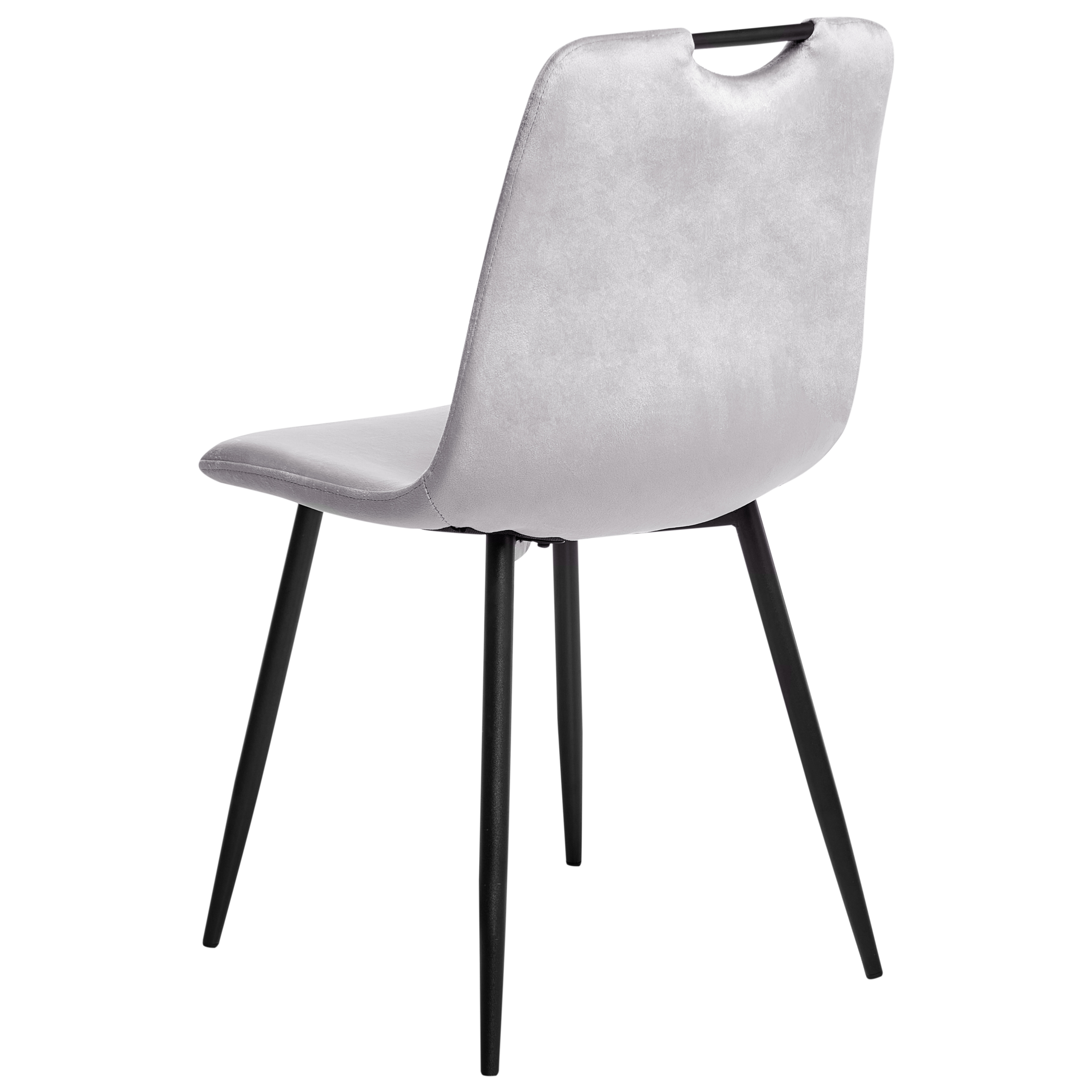 Set of 4 dining chairs ARGYLE Velvet Light Grey [7]