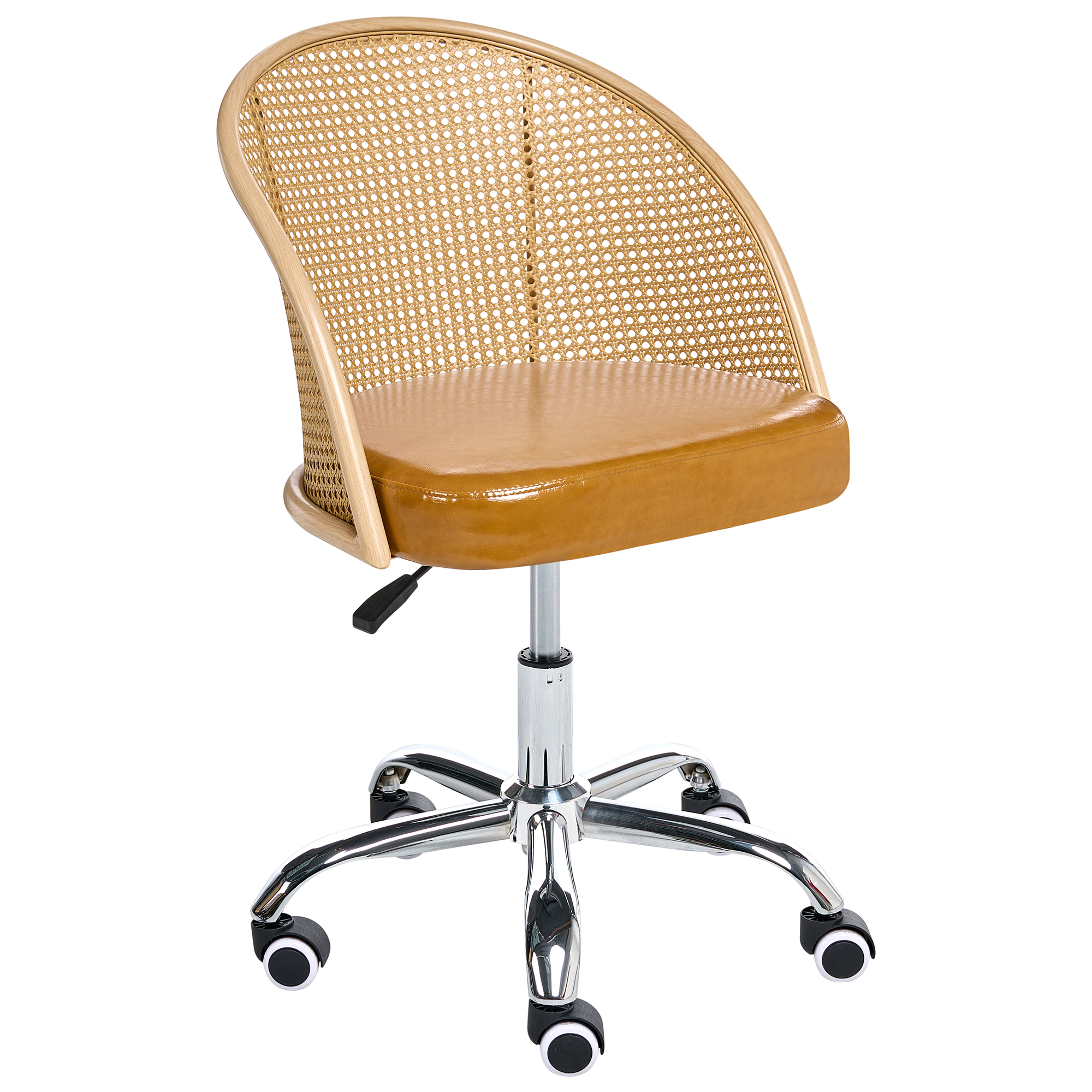 Scaun de birou BALTIMORE Piele ecologică Maro [2]