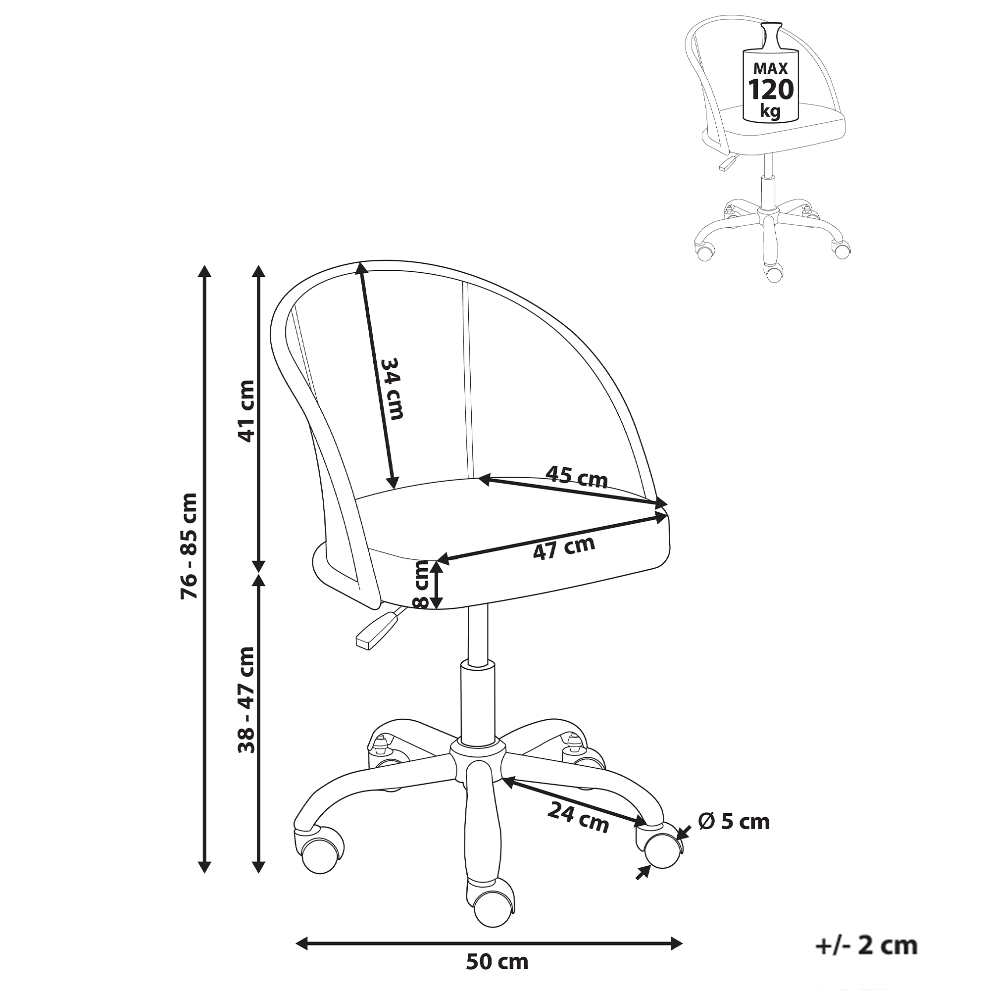 Office chair BALTIMORE Eco-leather Black [3]