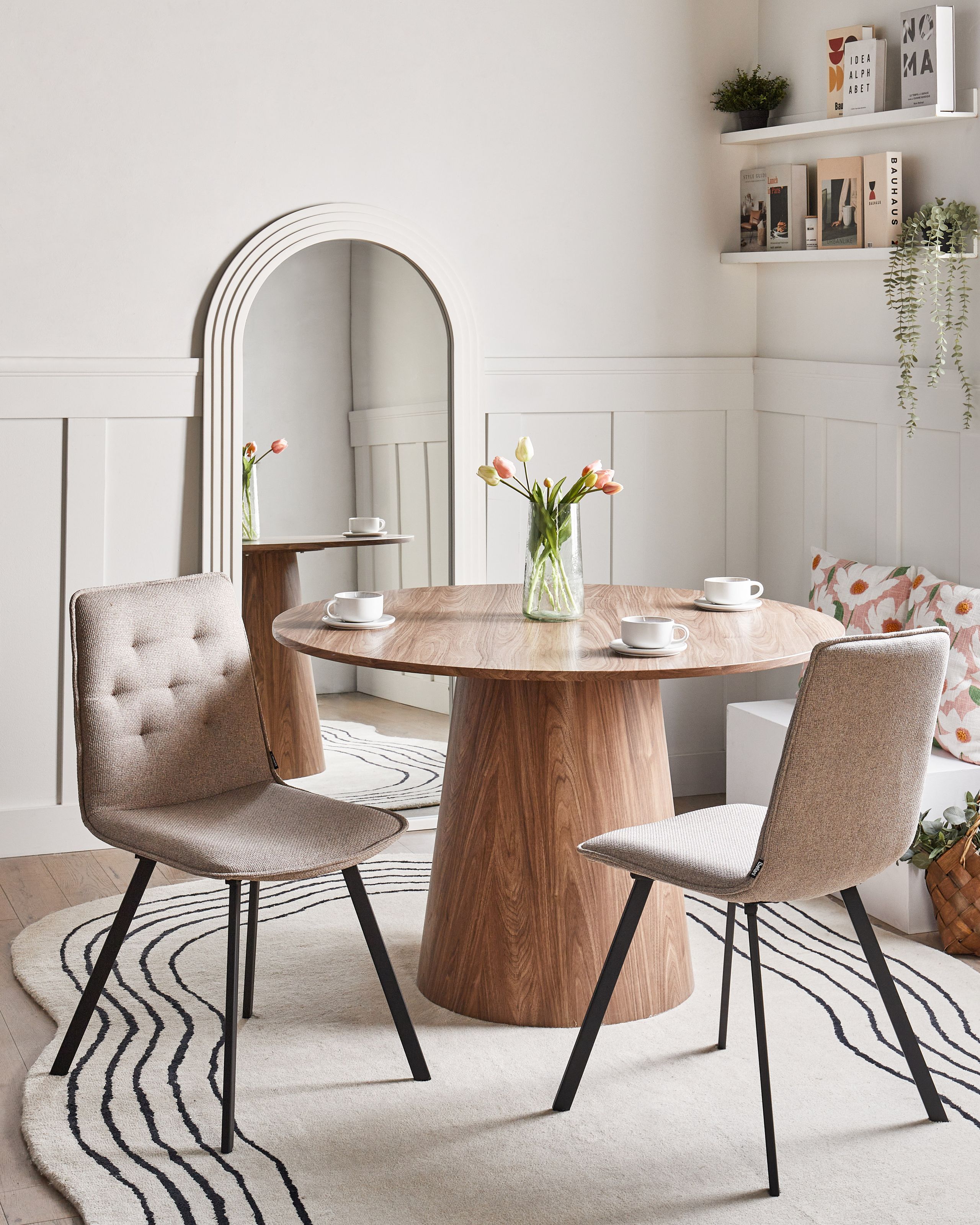 Scaun dining - Set de 2 scaune dining CARVER  Maro deschis