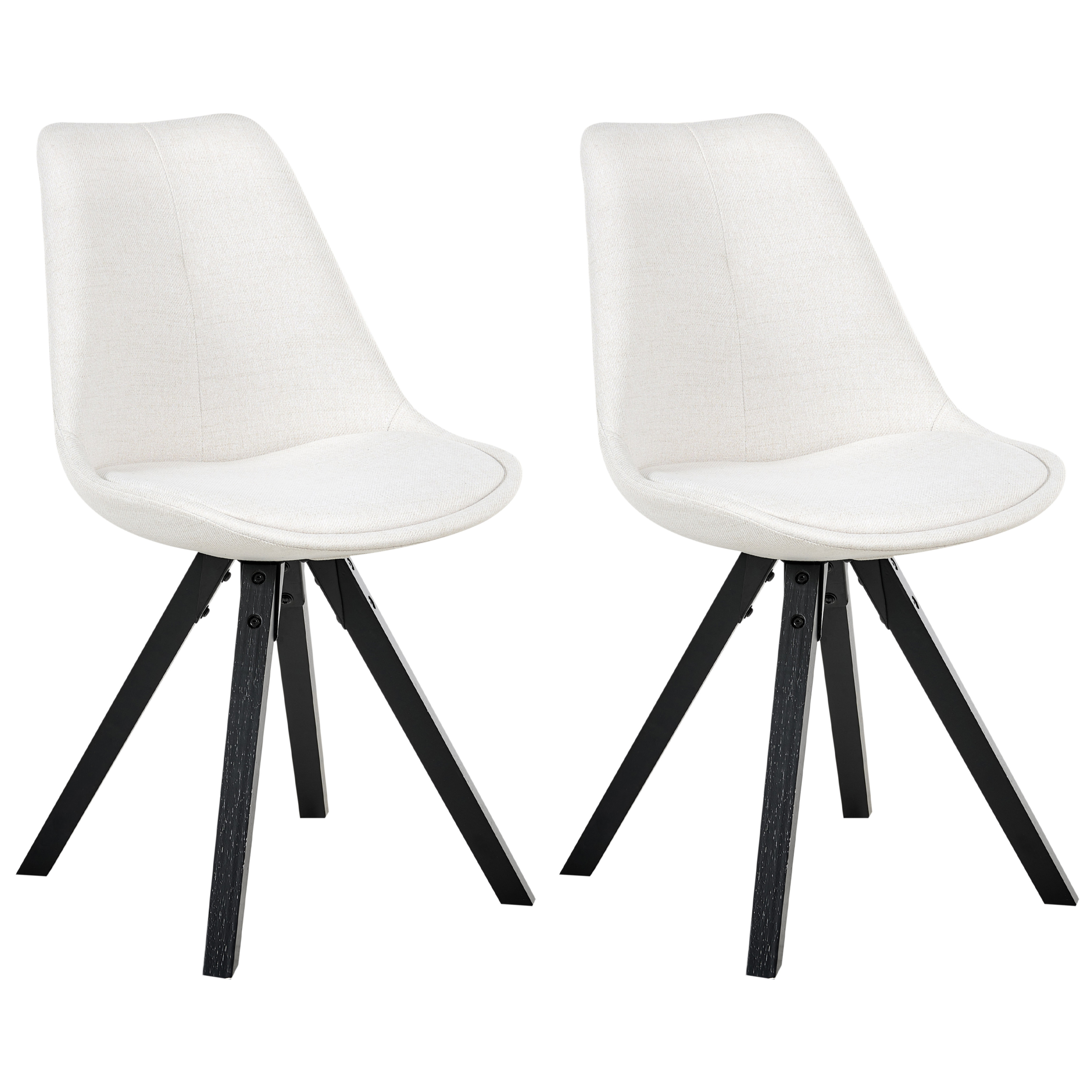 Set of 2 dining chairs HEDLEY Light beige [2]