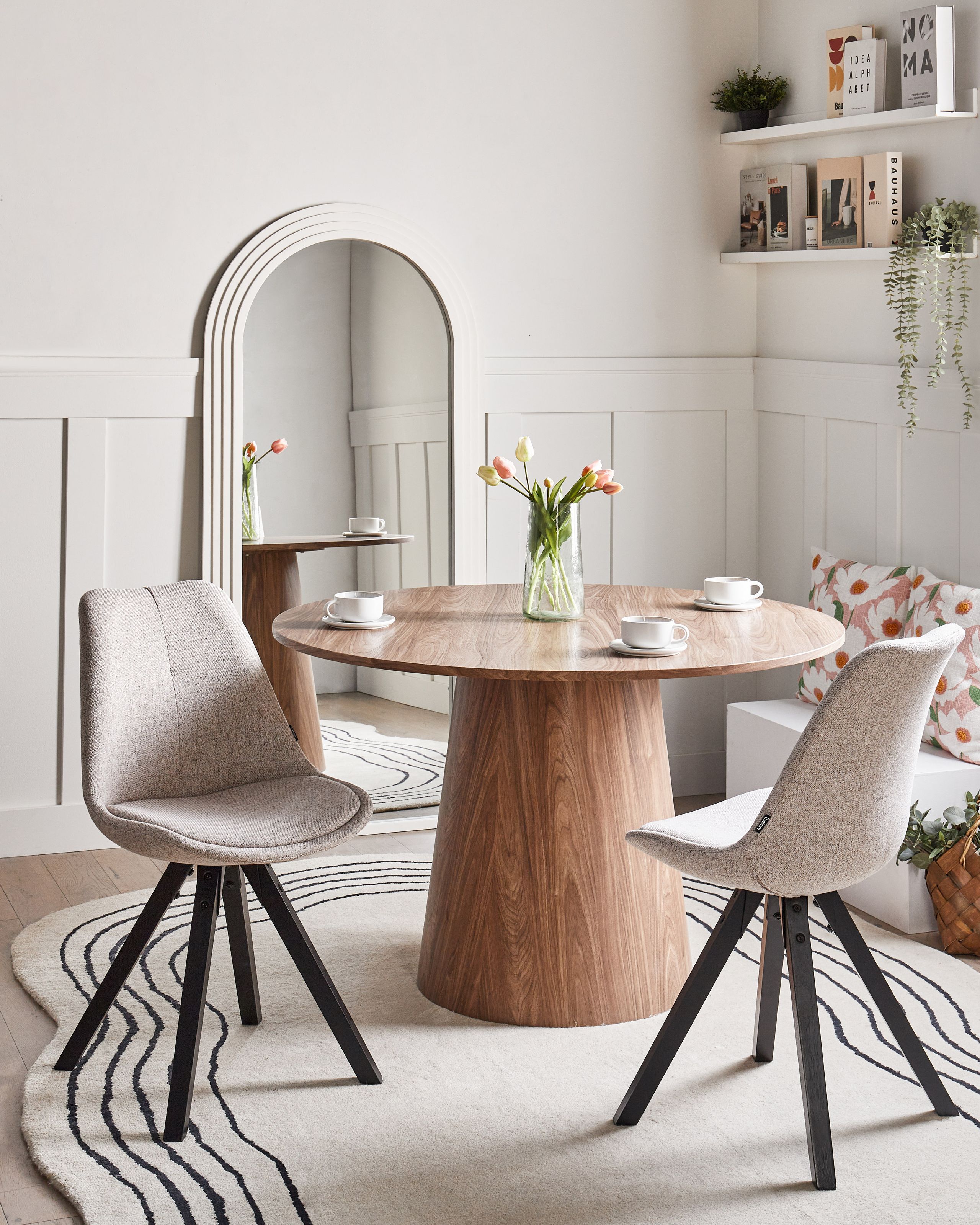 Scaun dining - Set de 2 scaune dining HEDLEY  Maro deschis