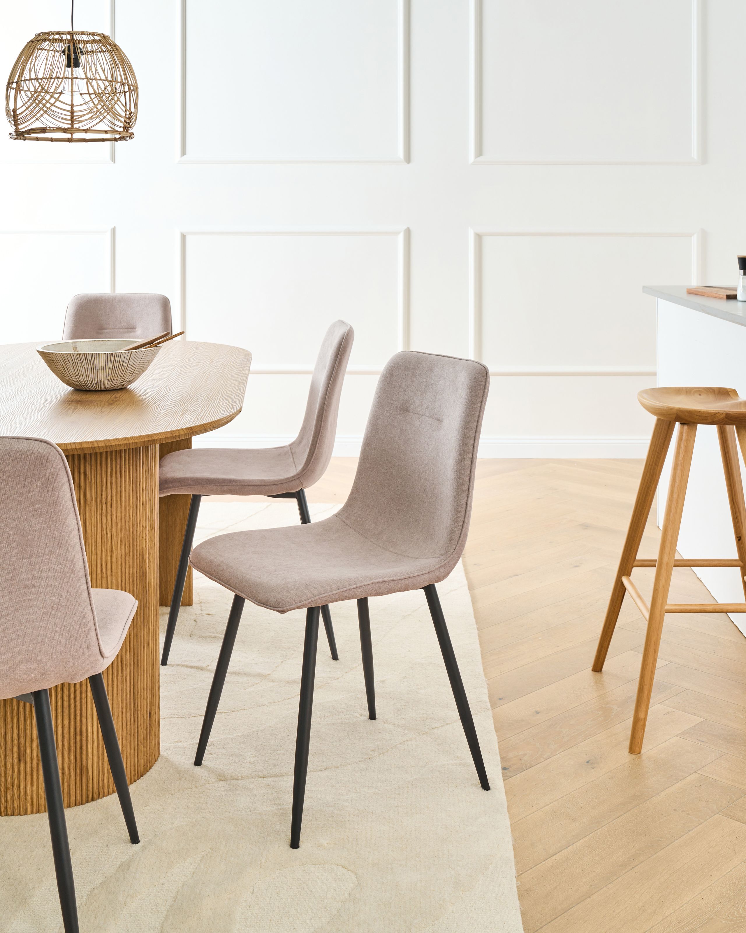 Scaun dining - Set of 4 dining chairs TUSCOLA Beige