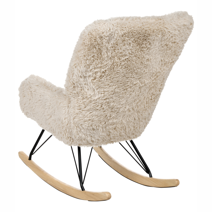 AKRA rocking chair Faux fur Light beige [6]