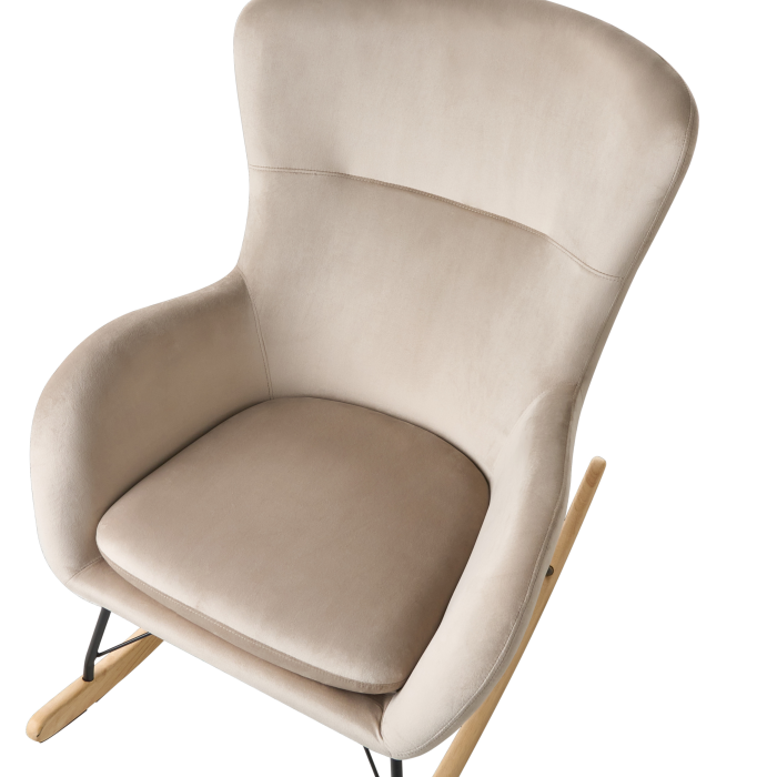 Swing chair ELLAN Beige Velvet [6]