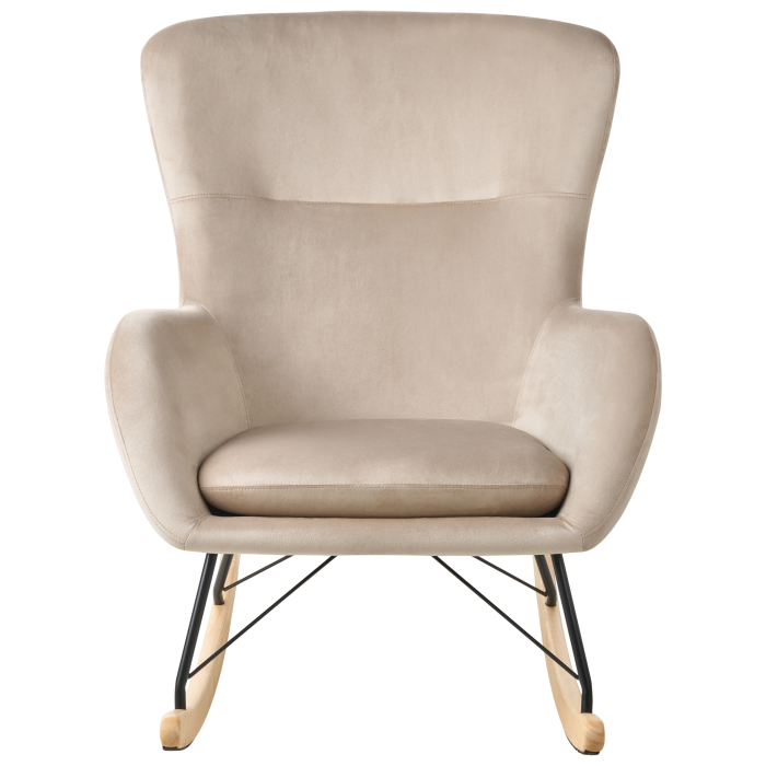 Swing chair ELLAN Beige Velvet [4]