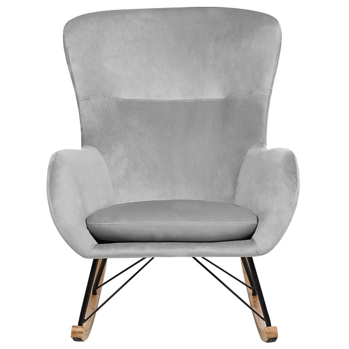 ELLAN Swing Chair Velvet Light Grey [4]