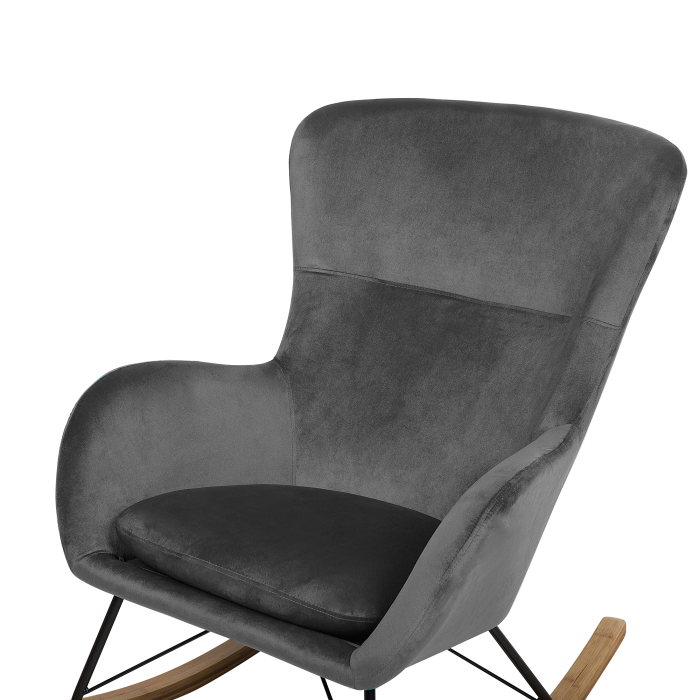 ELLAN Rocking Chair Velvet Dark Grey [6]