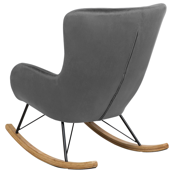 ELLAN Rocking Chair Velvet Dark Grey [5]