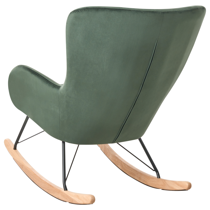 ELLAN rocking chair Velvet Dark green [5]