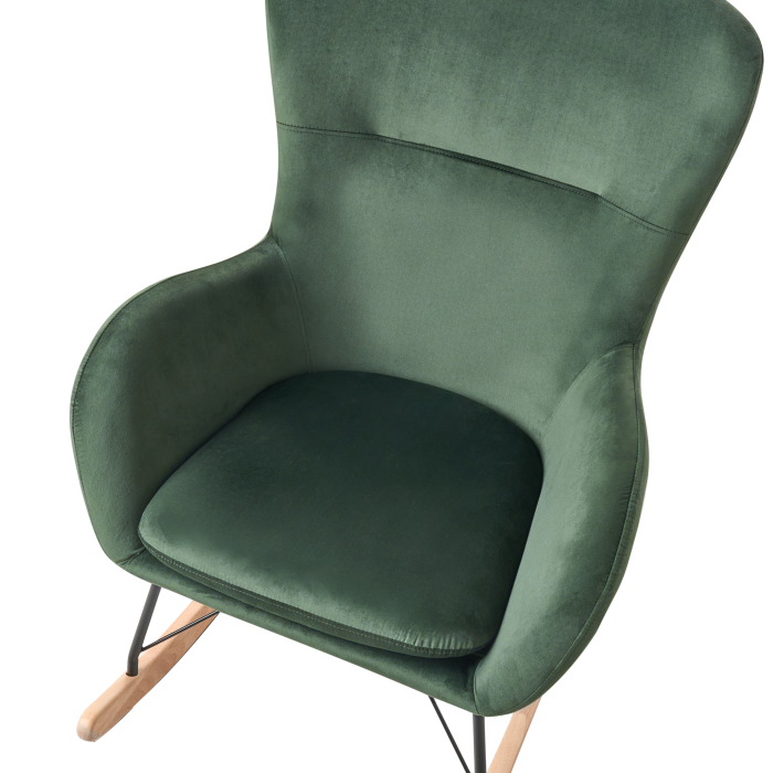 ELLAN rocking chair Velvet Dark green [6]