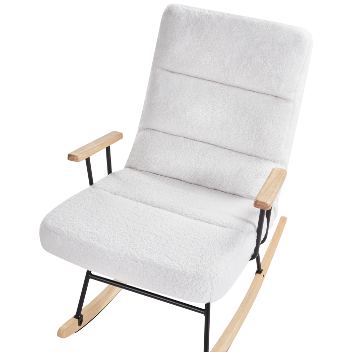 ESKELIN Rocking Chair Reclining Boucle Off-White [8]