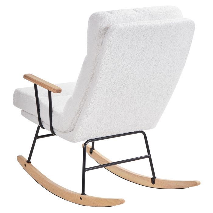 ESKELIN Rocking Chair Reclining Boucle Off-White [5]