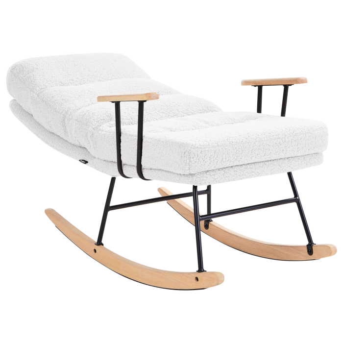 ESKELIN Rocking Chair Reclining Boucle Off-White [6]