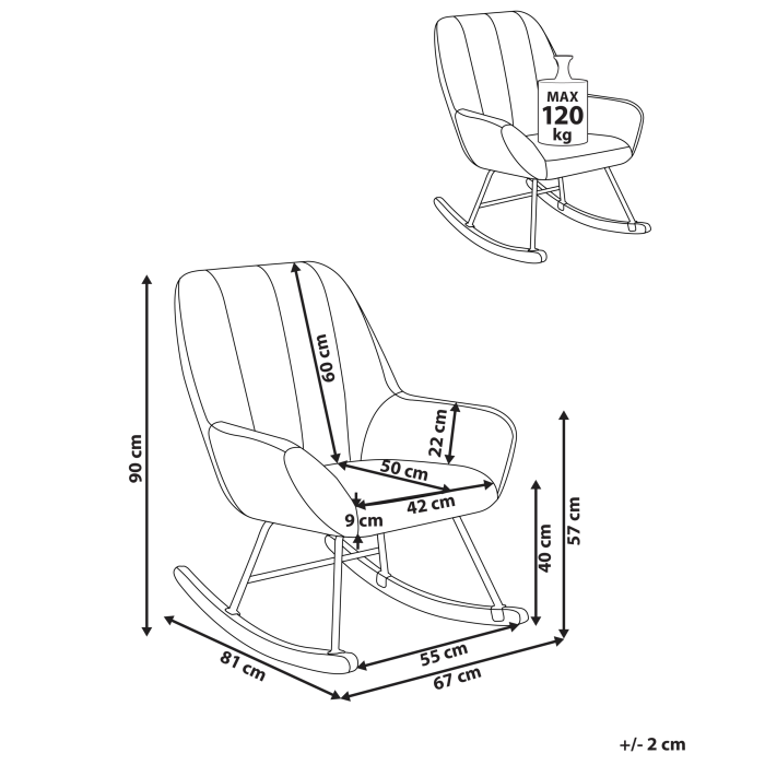 Swinging chair KINNO Boucle Off-white [3]