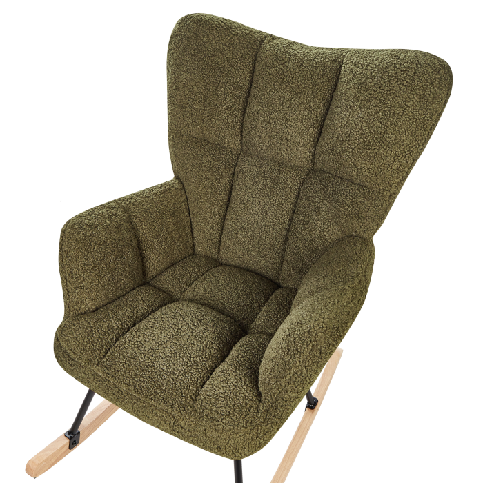 OULU Rocking Chair Boucle Dark Green [7]