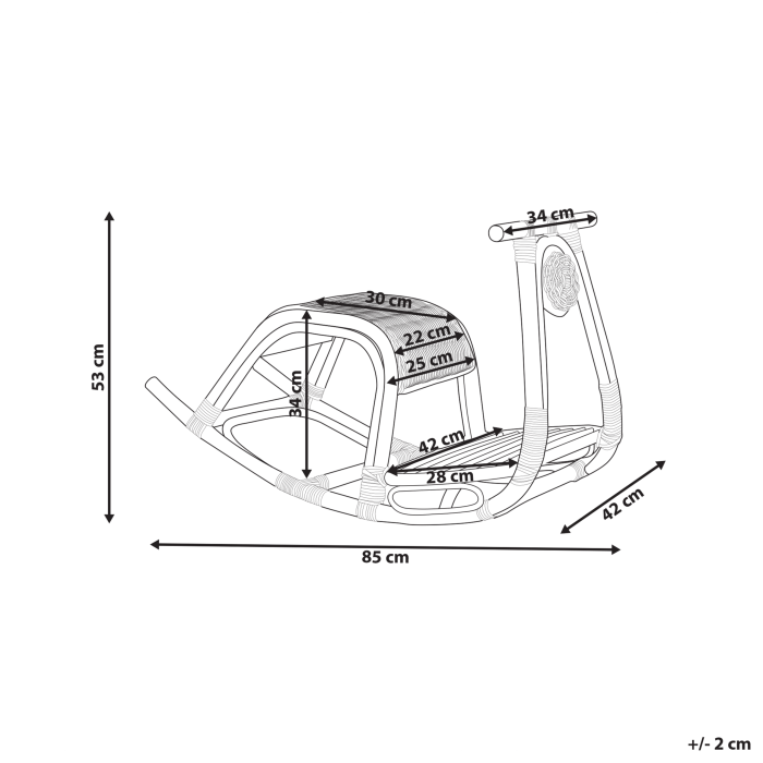 Balansoar pentru copii ASPRIA Ratan Verde deschis [3]