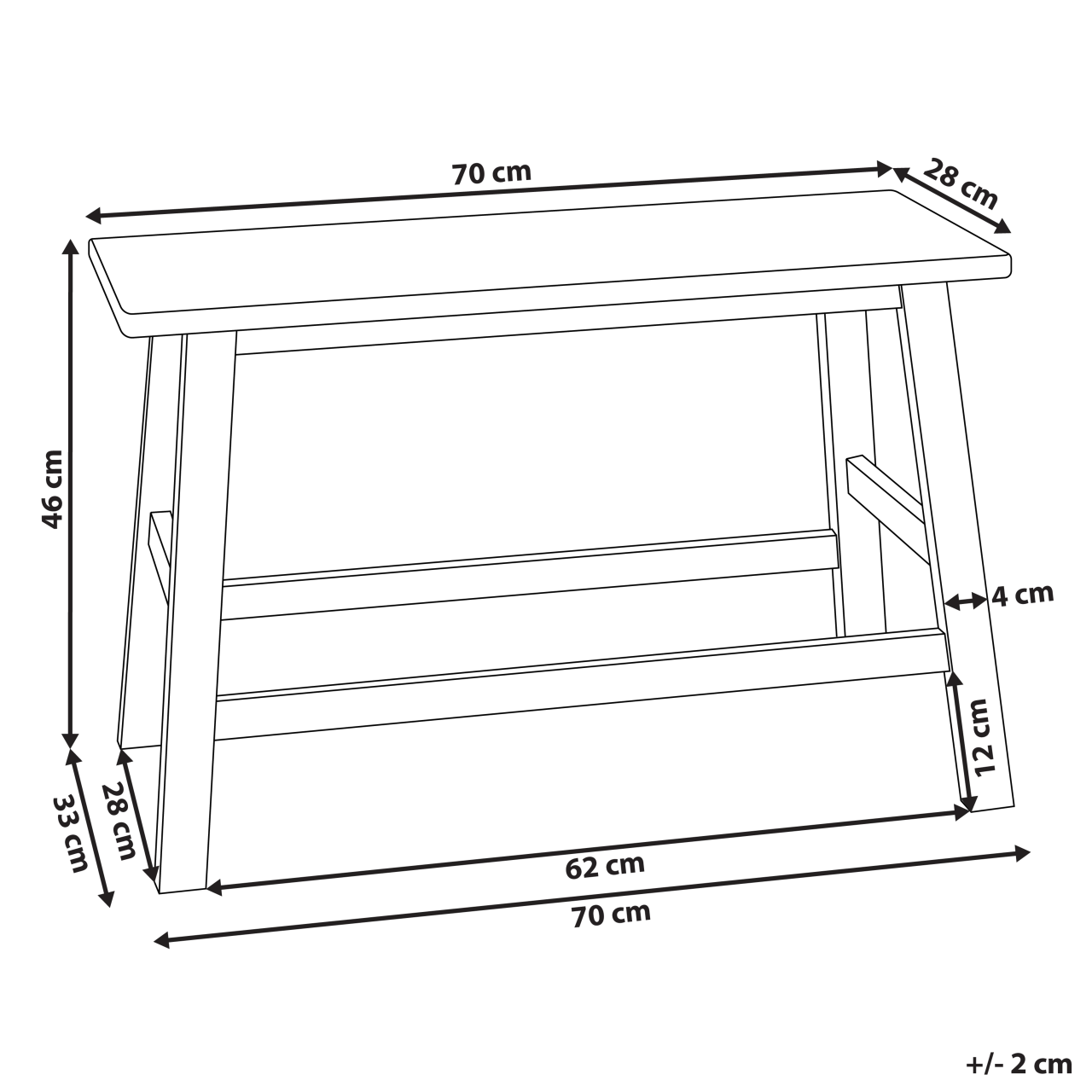 Bancă IGUAZU Lemn de bambus Maro deschis [3]