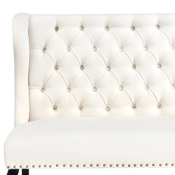 Bancă tapițată cu 2 locuri TORSBY  Alb [6]