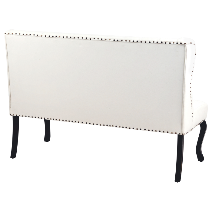 Bancă tapițată cu 2 locuri TORSBY  Alb [5]