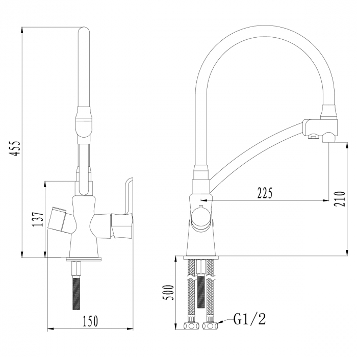 Baterie Bucatarie Lemark Comfort LM3070C-White-EU pentru filtru de apa [2]