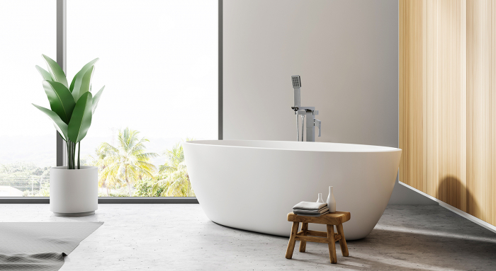 Bateria cada Lemark Unit LM4544C, fixare podea, crom | Sanitare Online [4]