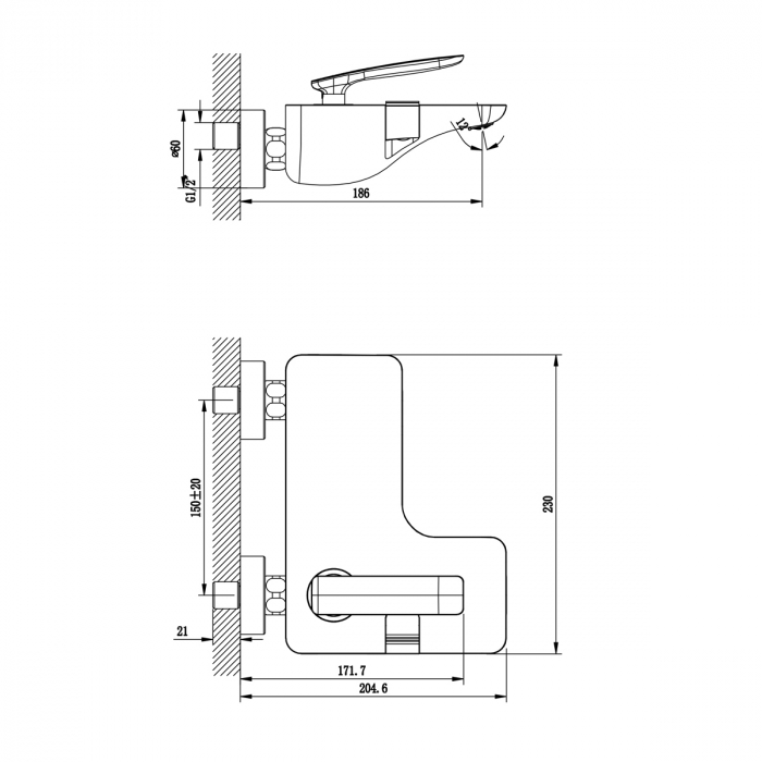Baterie Dus Lemark Bellario LM6802C-EU crom [2]