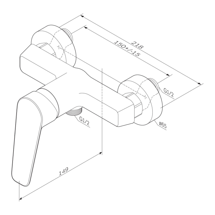Hit Single-lever shower mixer, chrome [8]