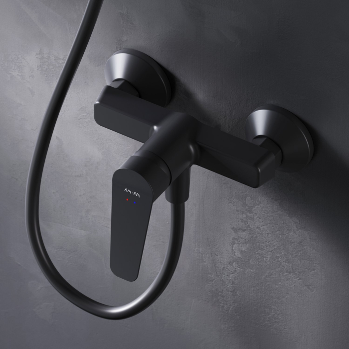 Hit Single-lever shower mixer, matt black [2]