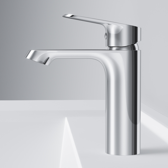 Baterie baie pentru lavoar, AM.PM Func F8F02100, montaj stativ, monocomanda, finisaj cromat [3]