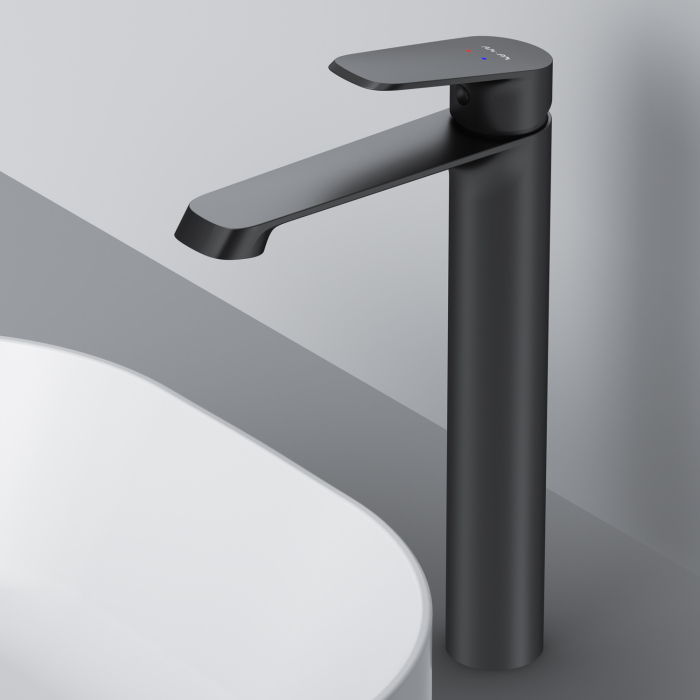 Baterie baie pentru lavoar, AM.PM Func F8F92022, inalta, montaj stativ, monocomanda, finisaj negru mat [3]