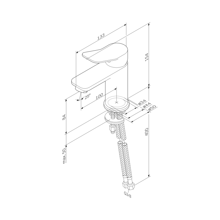 X-JoySingle-lever basin mixer, chrome [9]