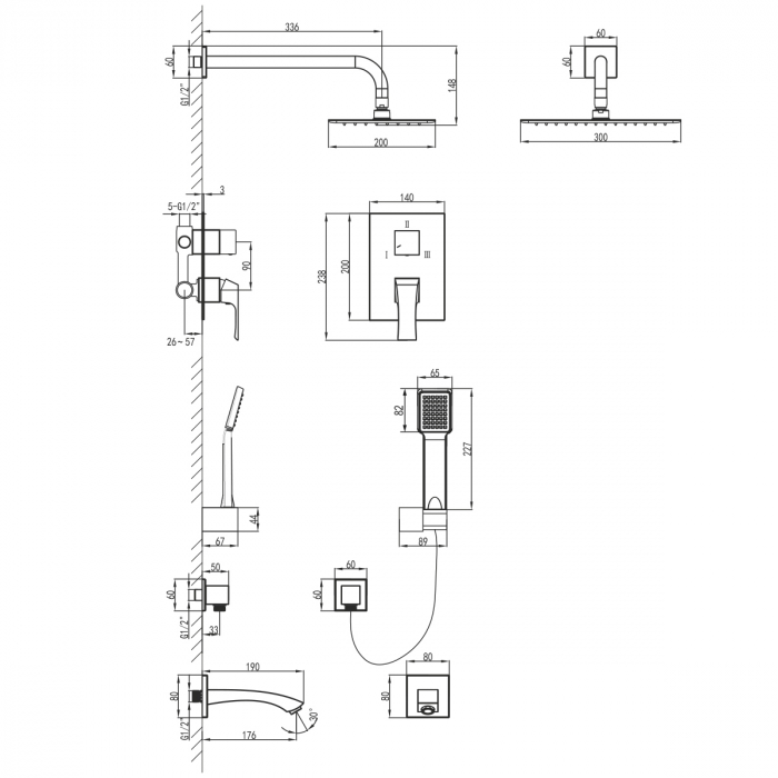 Set Dus Incastrat Lemark Unit LM4522C-EU [2]