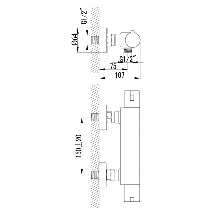 Sistem Dus Lemark LM7833C-EU Crom Termostat [2]