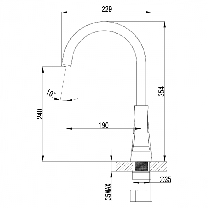 Baterie bucătărie cu pipă pivotantă Lemark Unit LM4555C crom - Sanitare Online [8]