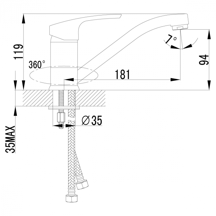 Baterie Bucatarie Lemark Plus Shape LM1704C Crom | Sanitare Online [3]