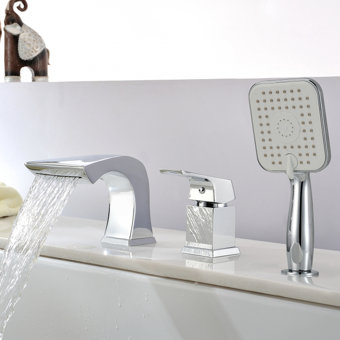 Baterie cadă incorporată cu 3 intrări, comutator rotativ Lemark Unit LM4545C crom - Sanitare Online [6]