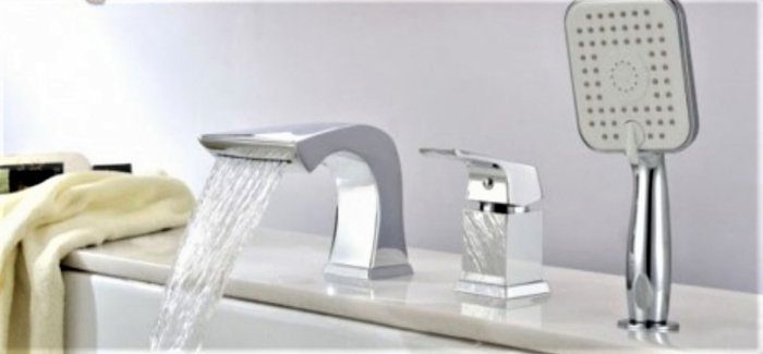 Baterie cadă incorporată cu 3 intrări, comutator rotativ Lemark Unit LM4545C crom - Sanitare Online [3]
