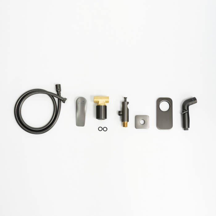 Baterie cu Dus Igienic Lemark Bronx LM3719GM Grafit Incastrata - Sanitare Online [7]