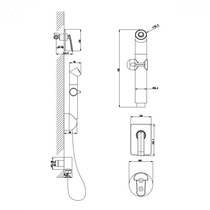 Baterie Dus Igienic Lemark Bellario LM6819C-EU [2]