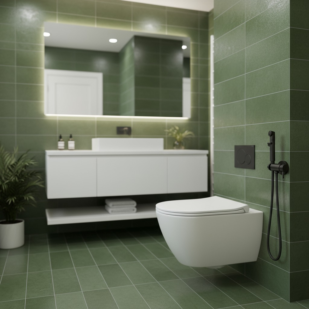 Baterie dus igienic Lemark Solo LM7166BL neagră, încastrată | Sanitare Online [4]