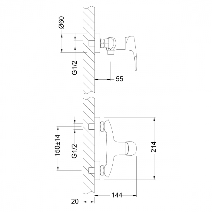 Baterie Dus Lemark Linara LM0403C | Sanitare Online [2]