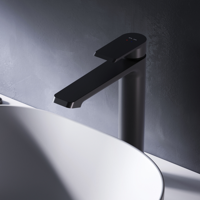 Flash Single-lever tall basin mixer, matt black [2]